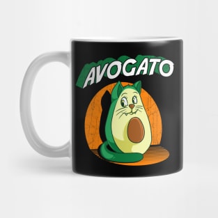 Cute Avogato Avocado Cat Funny Kitty Avo-gato Pun Mug